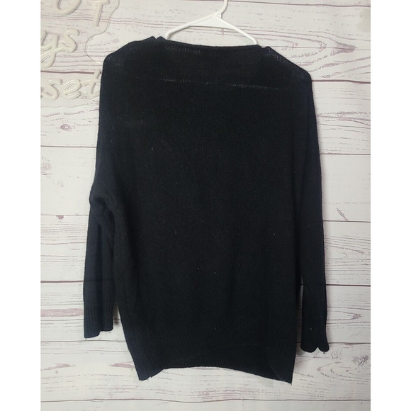 Diana Marco Black Embellished Sequin Knit Stretch Pullover Sweater Womans SZ 24W - Picture 2 of 4